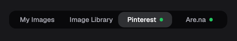 Pinterest and Are.na collections open on the Framo canvas